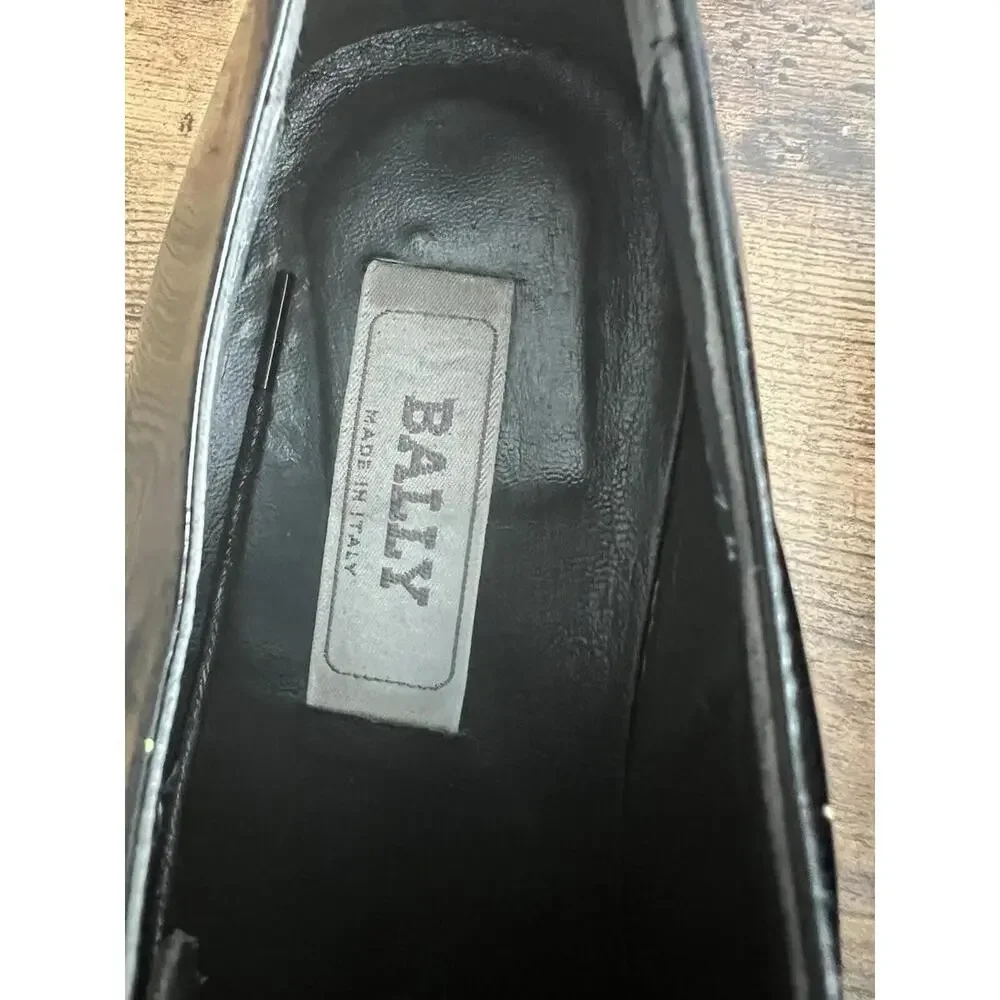 BALLY Men's Black Leather Cap Toe Oxford Dress Shoes Size 6.5/12 - Made in Italy - Picture 6 of 9
